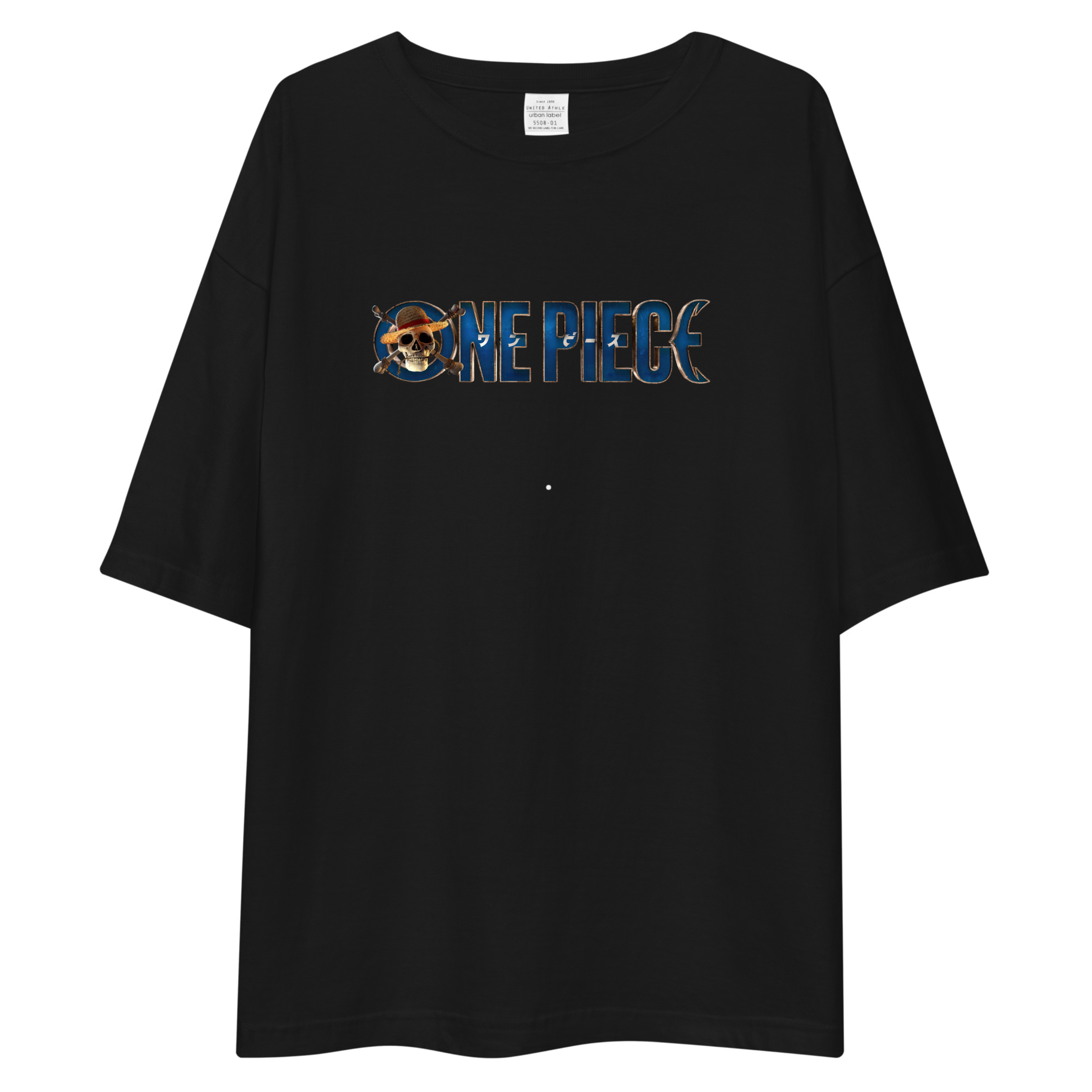 One Piece Live Action Logo Oversized Tee - Black