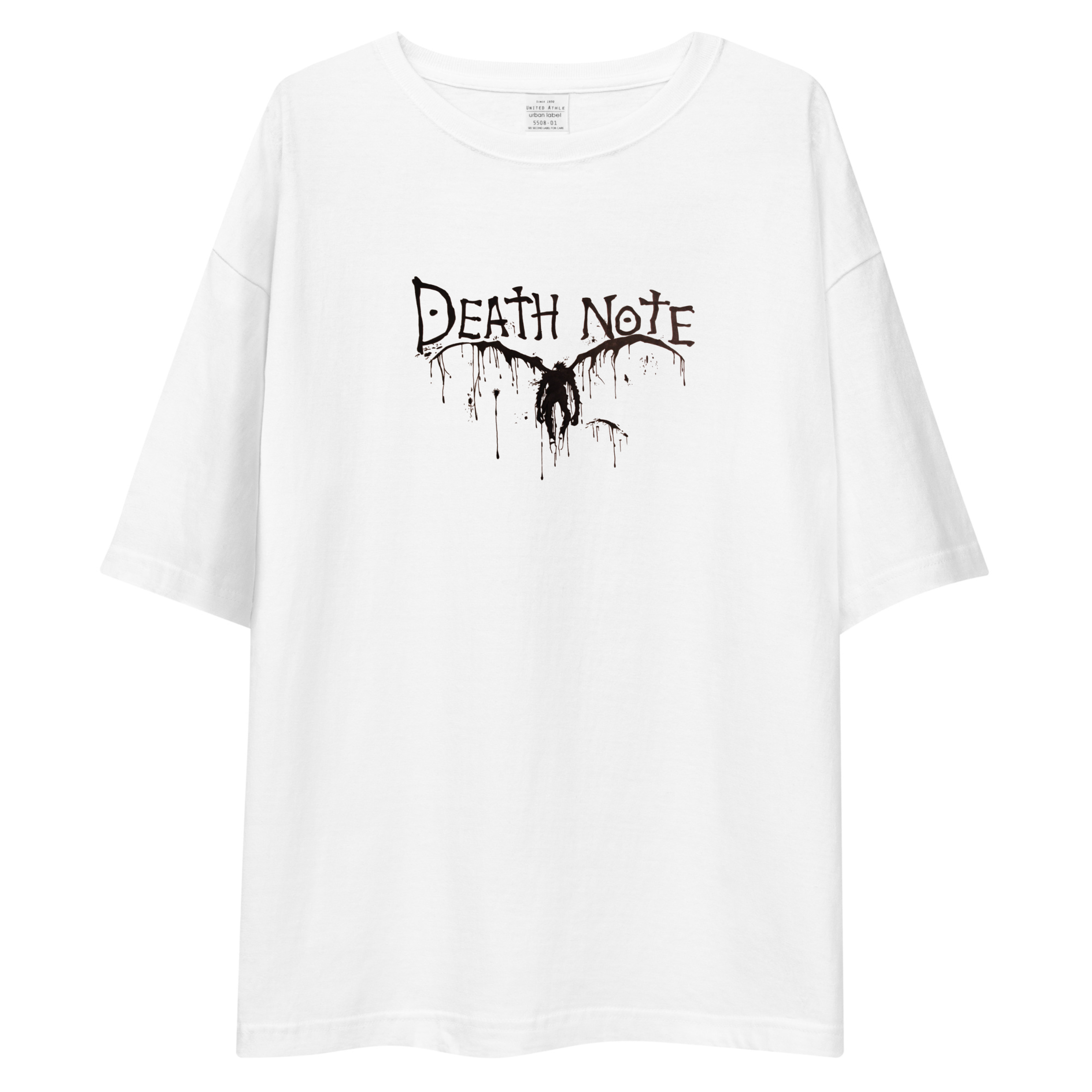 Death Note Ryuk Bleeding Logo Oversized Tee - White