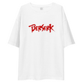 Berserk Blood Red Logo Oversized Tee - White