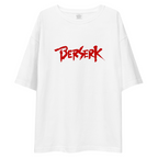 Berserk Blood Red Logo Oversized Tee - White
