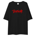 Berserk Blood Red Logo Oversized Tee - Black