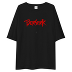 Berserk Blood Red Logo Oversized Tee - Black