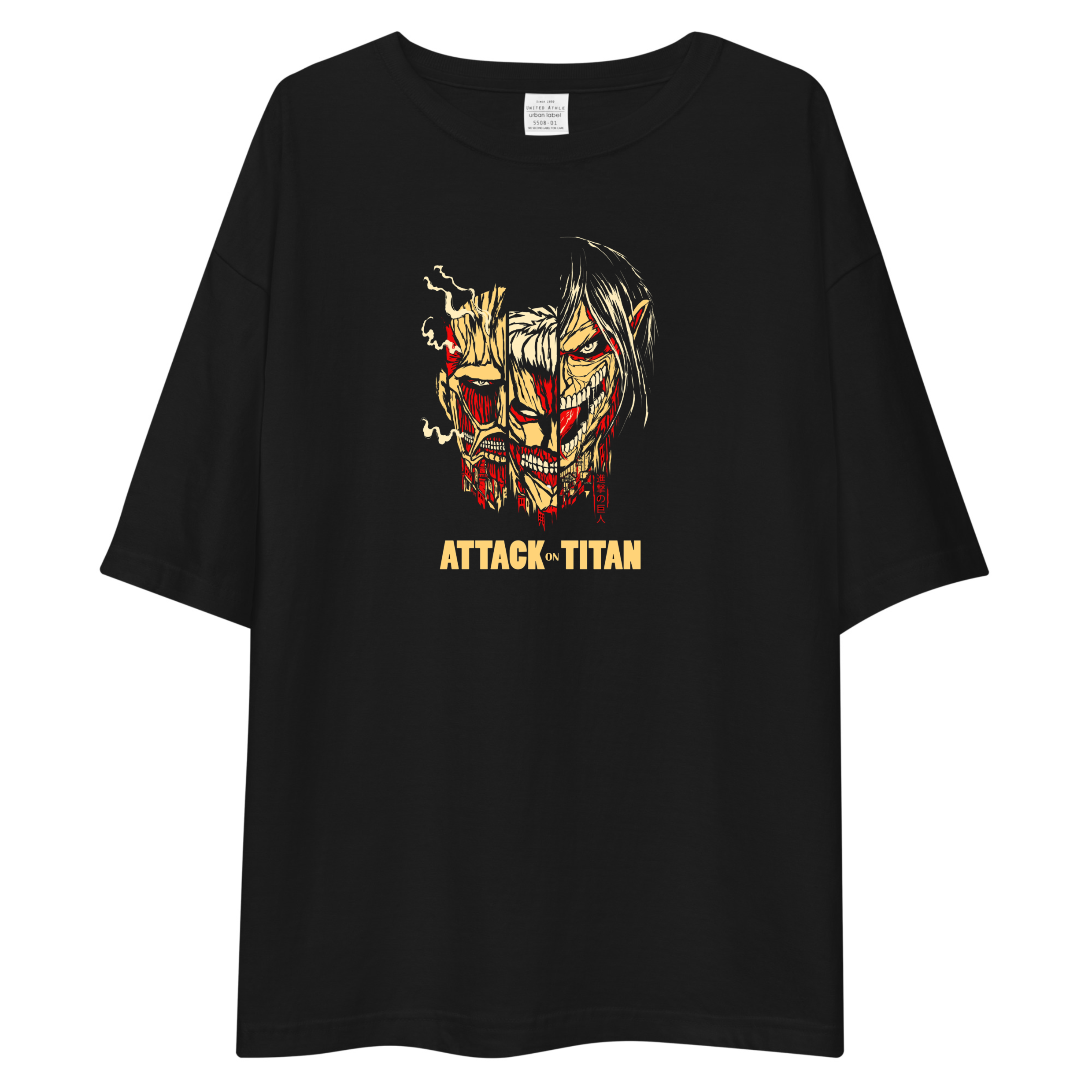Attack on Titan Triple Titan Split Oversized Tee