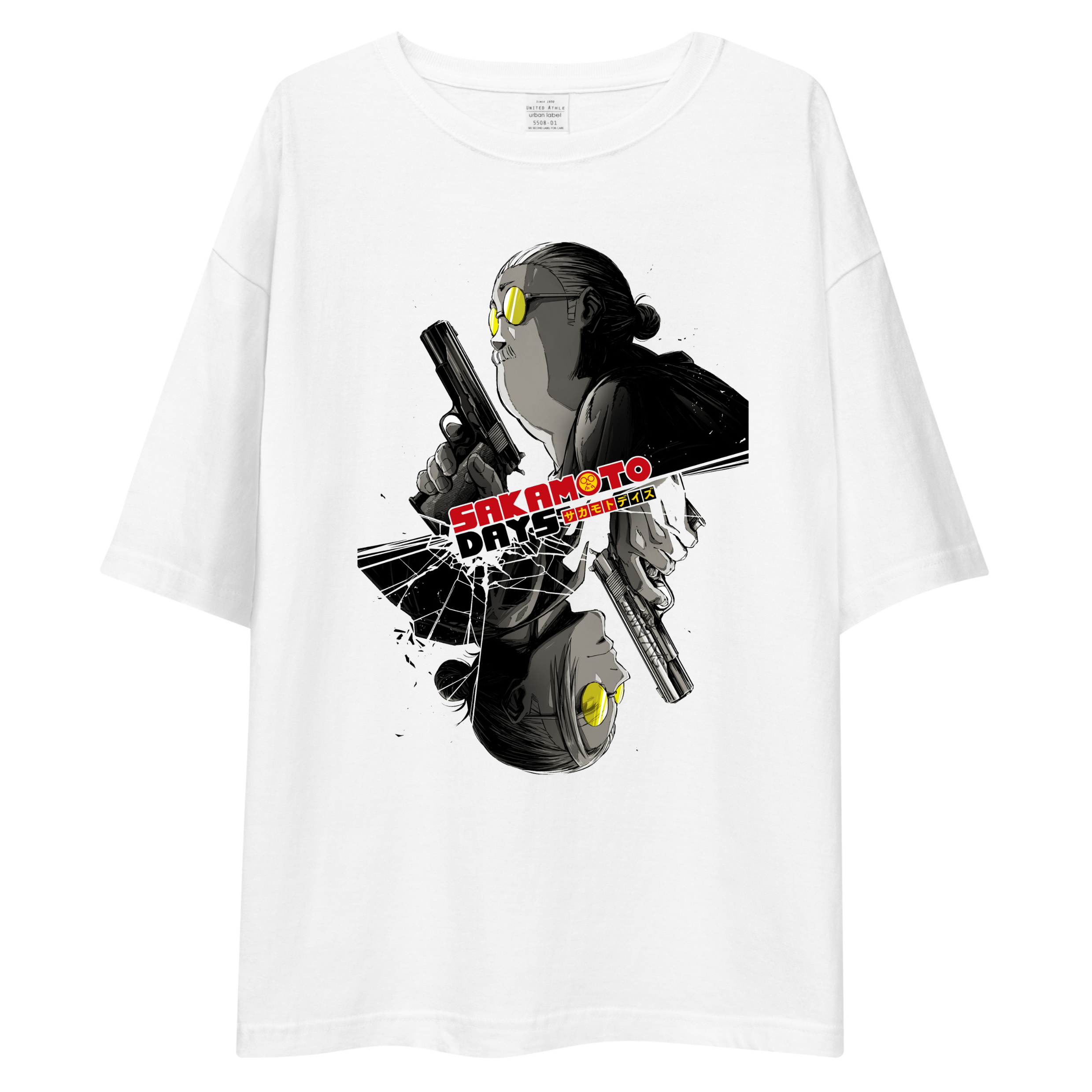 Sakamoto Days Taro Action Split Oversized Tee