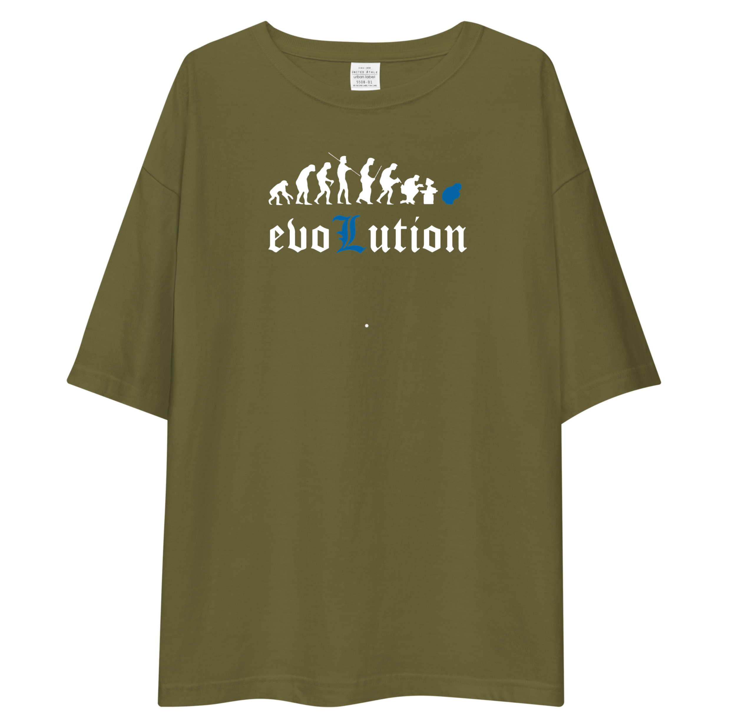 Death Note Evolution L Oversized Tee - Olive Green