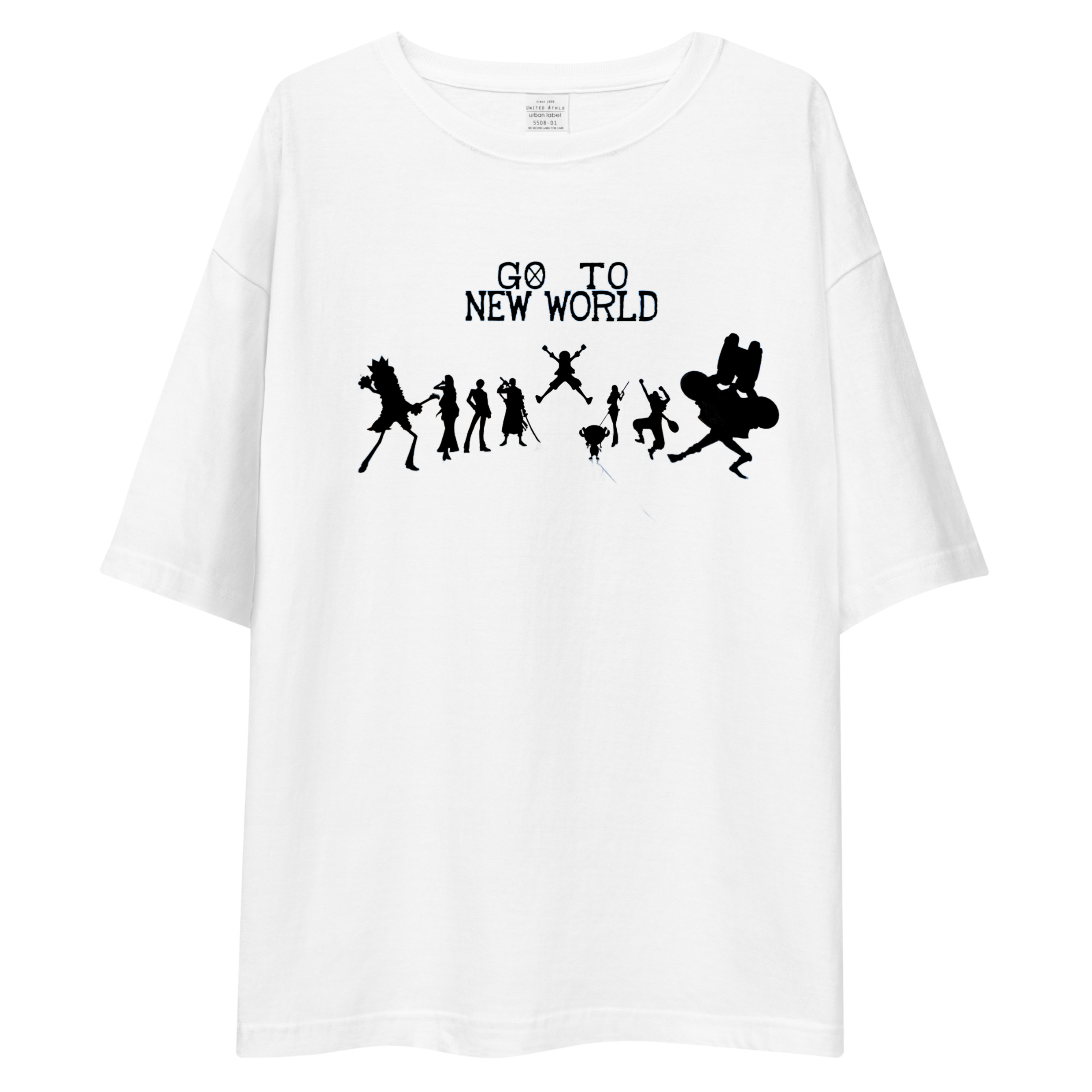 One Piece New World Crew Silhouettes Oversized Tee