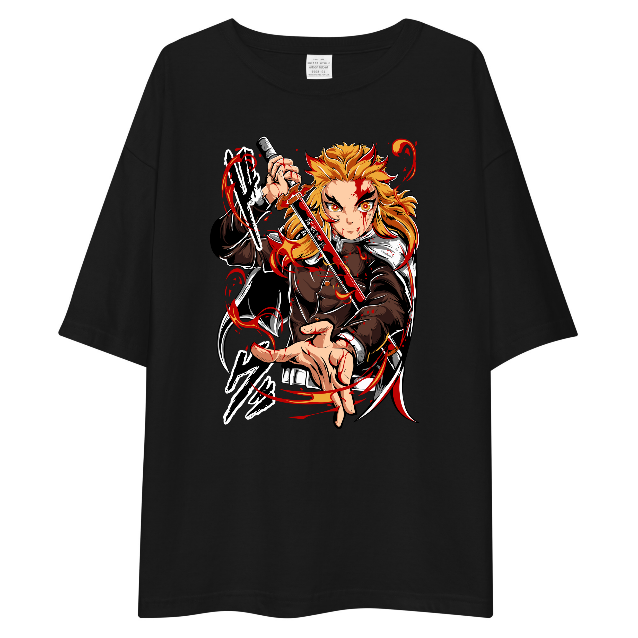Demon Slayer Rengoku Flame Hashira Oversized Tee