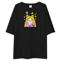 Sailor Moon Chibi Usagi Heart Oversized Tee - Black