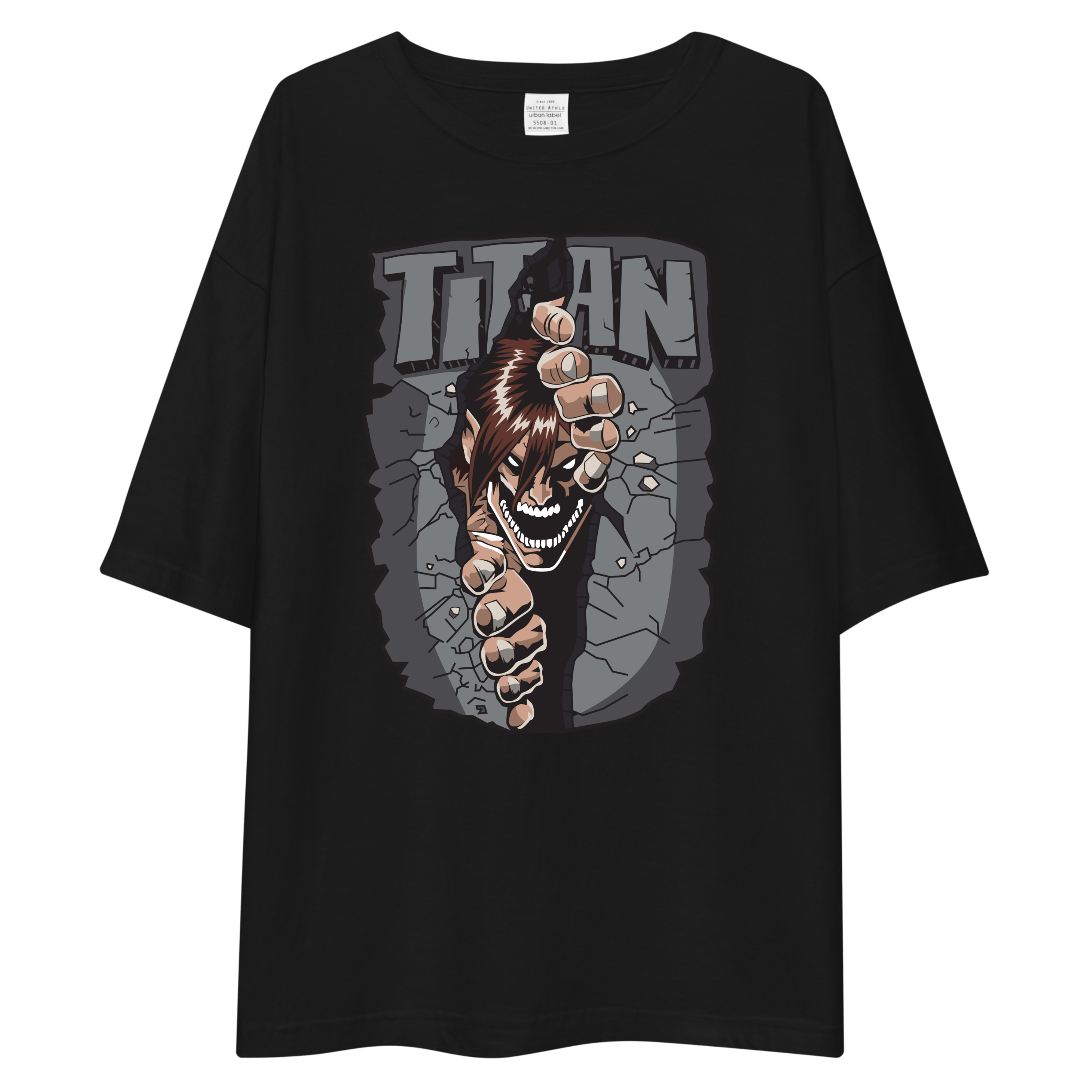 Attack on Titan Wall Titan Peek Oversized Tee