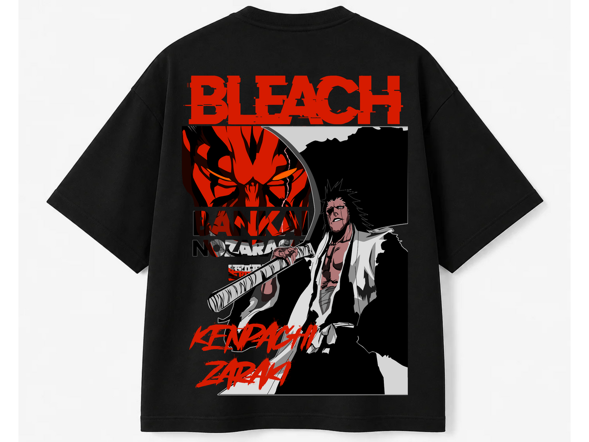 Bleach Kenpachi Zaraki Bankai Back Print Oversized Tee