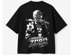 One Piece Zoro Monochrome Back Print Oversized Tee