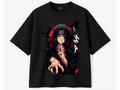 Naruto Itachi Uchiha Sharingan Crows Oversized Tee