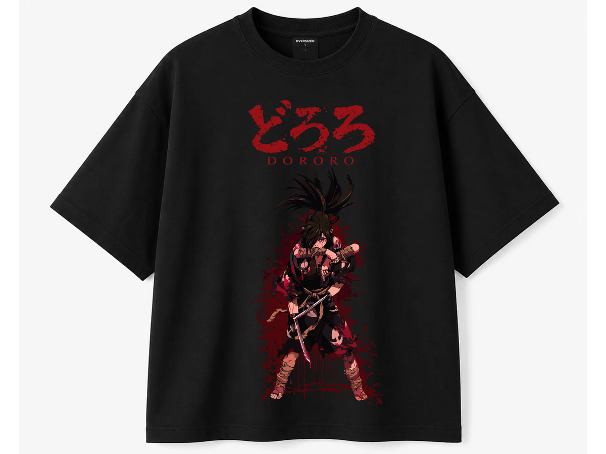 Dororo Hyakkimaru Blood Splatter Oversized Tee